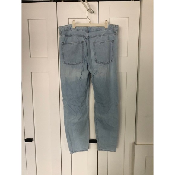 Forever 21 Light Washed Super Distressed Relaxed Boyfriend Jeans 30 - Picture 3 of 4